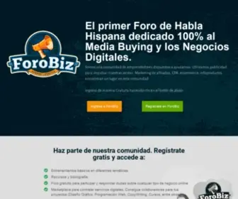 Forobiz.com(Comunidad de Emprendedores Digitales y Marketers) Screenshot