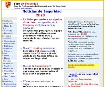 Forodeseguridad.com(El Foro de Profesionales Latinoamericanos de Seguridad es la principal red profesional de seguridad en America latina) Screenshot