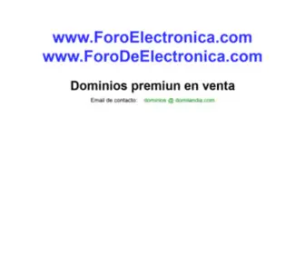 Foroelectronica.com(Foro) Screenshot