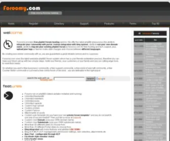 Foroomy.com(Free online community) Screenshot