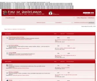 ForoqDL.com(Foro de QuedeLibros.com • Página principal) Screenshot