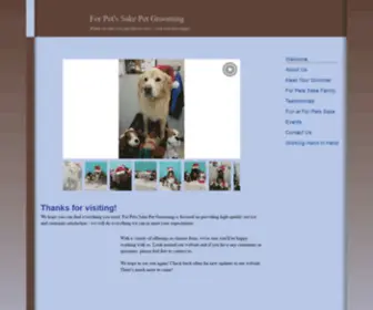 Forpetssakepetgrooming.org(For Pets Sake Pet Grooming) Screenshot