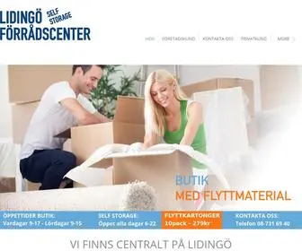 Forradscenter.se(Hyr Förråd centralt på Lidingö) Screenshot