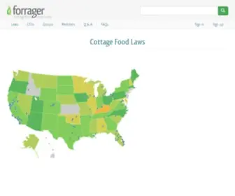 Forrager.com(Cottage Food Laws) Screenshot