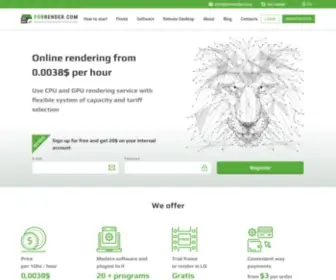 Forrender.com(Online rendering from 0.0038$ per hour) Screenshot