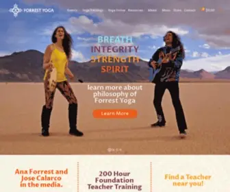 Forrestyoga.com(Forrest Yoga) Screenshot