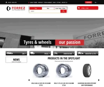 Forrez.com(Uw specialist in banden en velgen) Screenshot