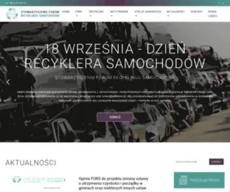 Fors.pl(Stowarzyszenie Forum Recyklingu Samochodów stowarzyszenie Forum Recyklingu Samochodów) Screenshot