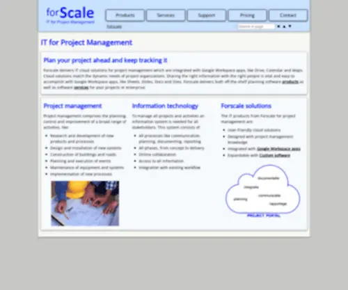Forscale.nl(IT for Project Management) Screenshot