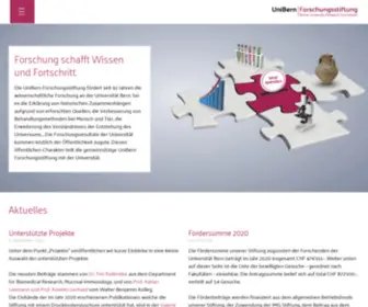 Forschungsstiftung.ch(Universität Bern) Screenshot