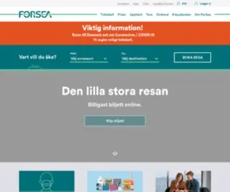 Forsea.se(Res till Öresunds lägsta pris. Vi har resor mellan Helsingborg) Screenshot