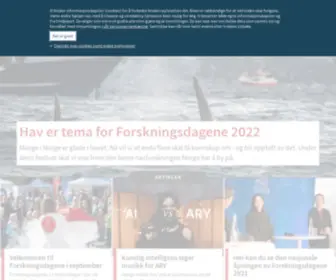 Forskningsdagene.no(Forskningsdagene 2022) Screenshot
