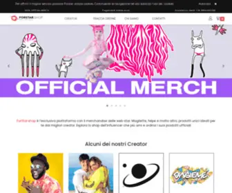 Forstar.shop(Il merchandise di youtuber e influencer) Screenshot