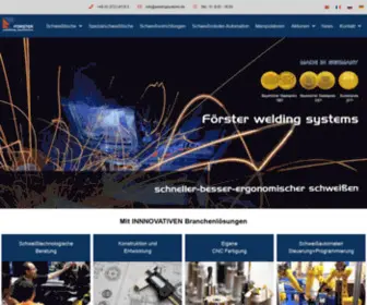 Forster-Welding-SYstems.com(Förster) Screenshot