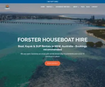 Forsterluxuryhouseboats.com.au(Forster Houseboat Hire) Screenshot