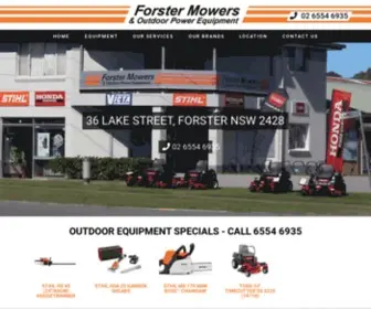 Forstermowers.com(Forster Mowers and Outdoor Power Equipment) Screenshot