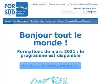 Forsud.be(Des formations volontaires) Screenshot