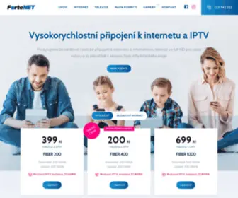 Forte-Net.cz(Vysokorychlostní připojení k internetu a IPTV) Screenshot