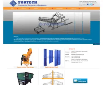 Fortechmachines.com(Fortech Construction Machineries & Equipments) Screenshot