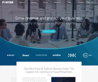 Forter.com(Ecommerce Fraud Detection) Screenshot