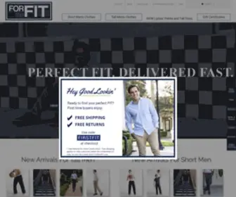 Forthefit.com(Tall Mens Clothes) Screenshot
