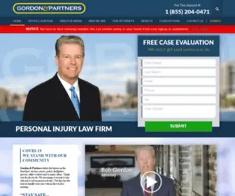 Fortheinjured.com(Gordon & Partners) Screenshot