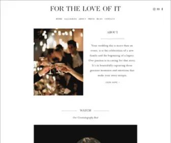 Fortheloveof.it(Named best Photographers in America by Brides.com. Elevated and artistic wedding imagery) Screenshot