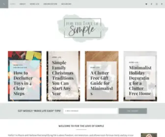 Fortheloveofsimple.com(For the Love of Simple) Screenshot