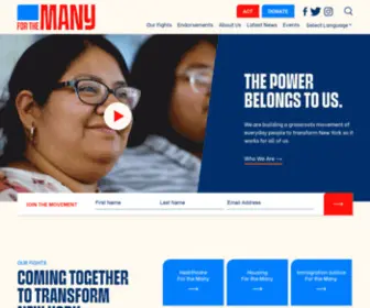 Forthemany.org(For the Many) Screenshot