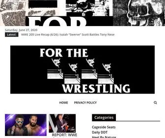 Forthewrestling.com(For The Wrestling) Screenshot