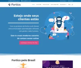 Fortics.com.br(Atendimento omnichannel por redes sociais e telefonia) Screenshot