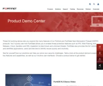 Fortidemo.com(Fortinet Product Demos) Screenshot