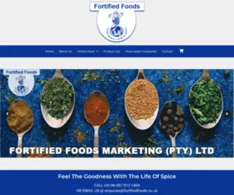 Fortifiedfoods.co.za(Manufacturers of spices in South Africa) Screenshot