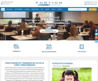 Fortior.info(Fortior scholing rond de zorg voor mensen met een verstandelijke beperking) Screenshot