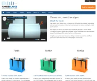 Fortisblades.com(Industrial razor blades) Screenshot