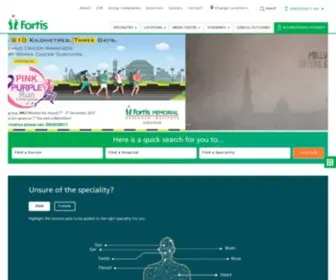 Fortishealthcare.com(Top Hospitals In India For Health Care Services) Screenshot