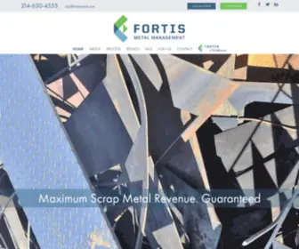 Fortismetal.com(Fortis Metal Management) Screenshot