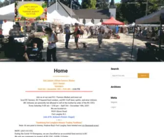 Fortlangleyvillagefarmersmarket.org(Fort Langley Village Farmers' Market) Screenshot