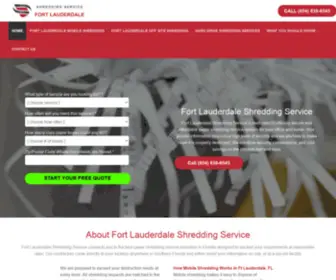 Fortlauderdaleshreddingservice.com(Fort Lauderdale Shredding Service) Screenshot