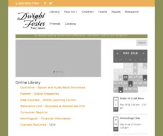 Fortlibrary.org(Dwight Foster Public Library) Screenshot