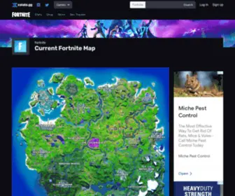 Fortnitemap.net(Current Fortnite Map) Screenshot