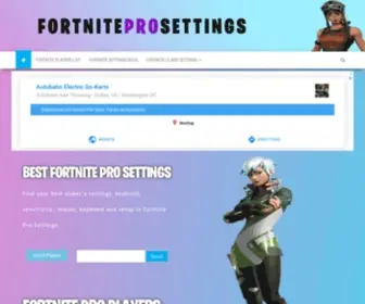 Fortniteprosettings.com(Fortnite Pro Settings) Screenshot
