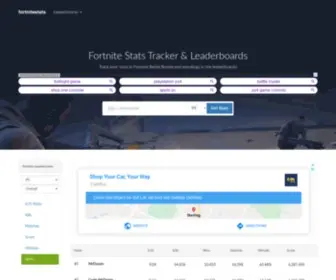 Fortnitestats.net(Fastest Fortnite Stats Tracker & Leaderboards) Screenshot