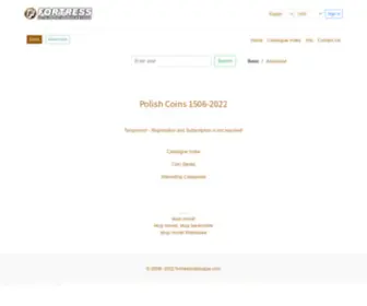 Fortresscatalogue.com(Fortress Katalog Monet i Banknotów Polskich) Screenshot