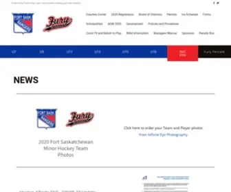 Fortsaskminorhockey.com(Fort Saskatchewan Minor Hockey) Screenshot