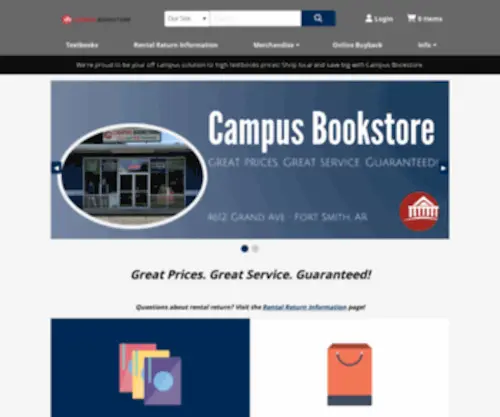 Fortsmithbooks.com(Campus Bookstore) Screenshot
