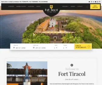 Forttiracol.in(Fort Tiracol Resort in Goa) Screenshot