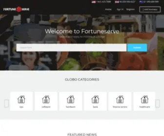 Fortuneserve.com(Fortune Serve promote a business) Screenshot