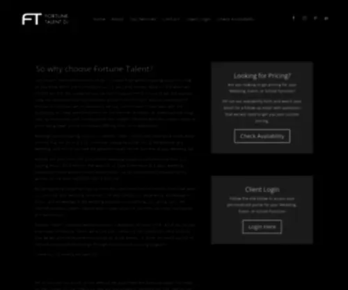 Fortunetalent.com(Fortune Talent DJ Services) Screenshot