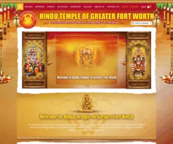 Fortworthhindutemple.org(Hindu Temple of Greater Fort Worth & Community Center) Screenshot